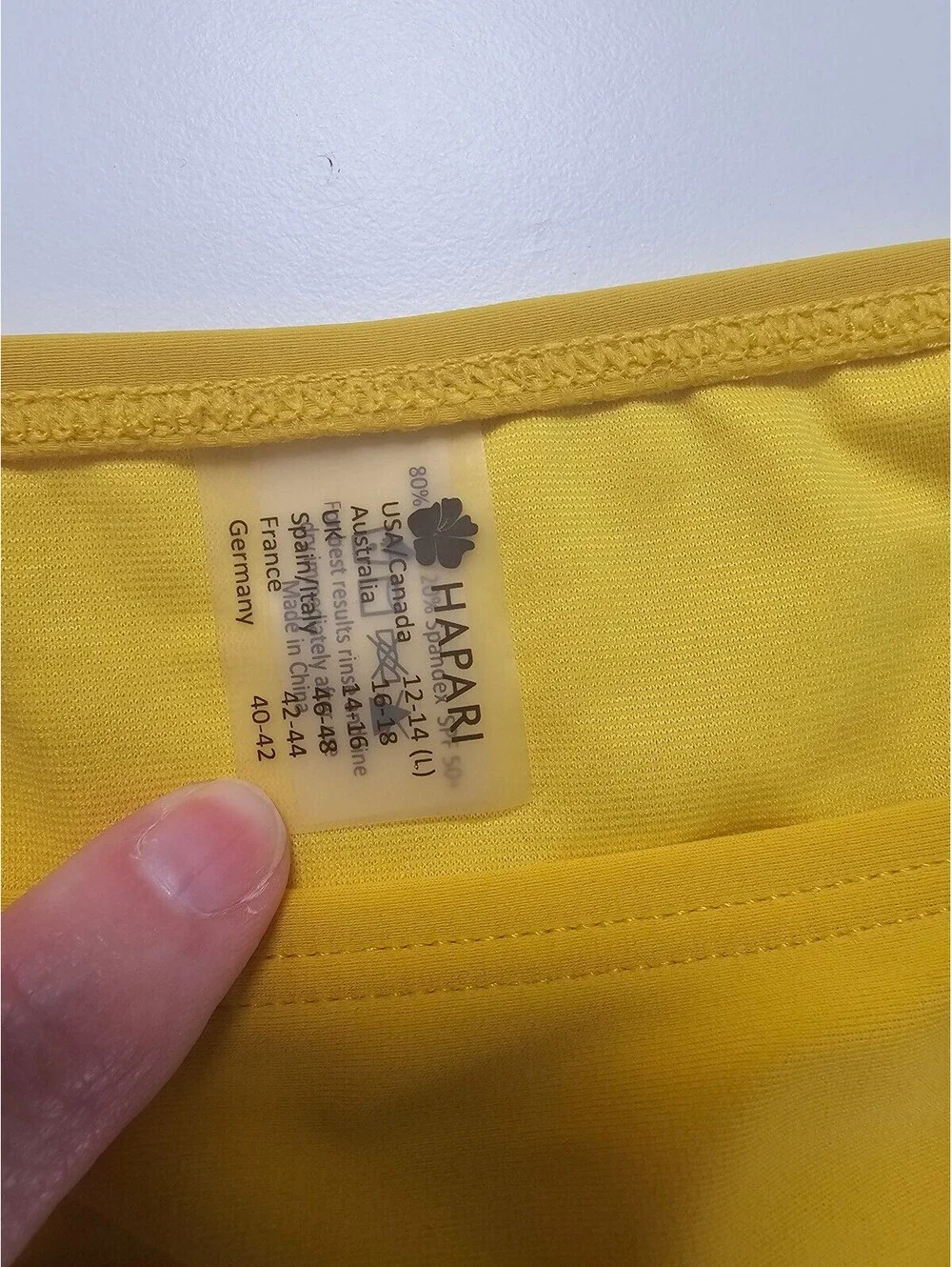 Hapari Yellow High-Waisted Bikini Bottoms with Tassel Ties